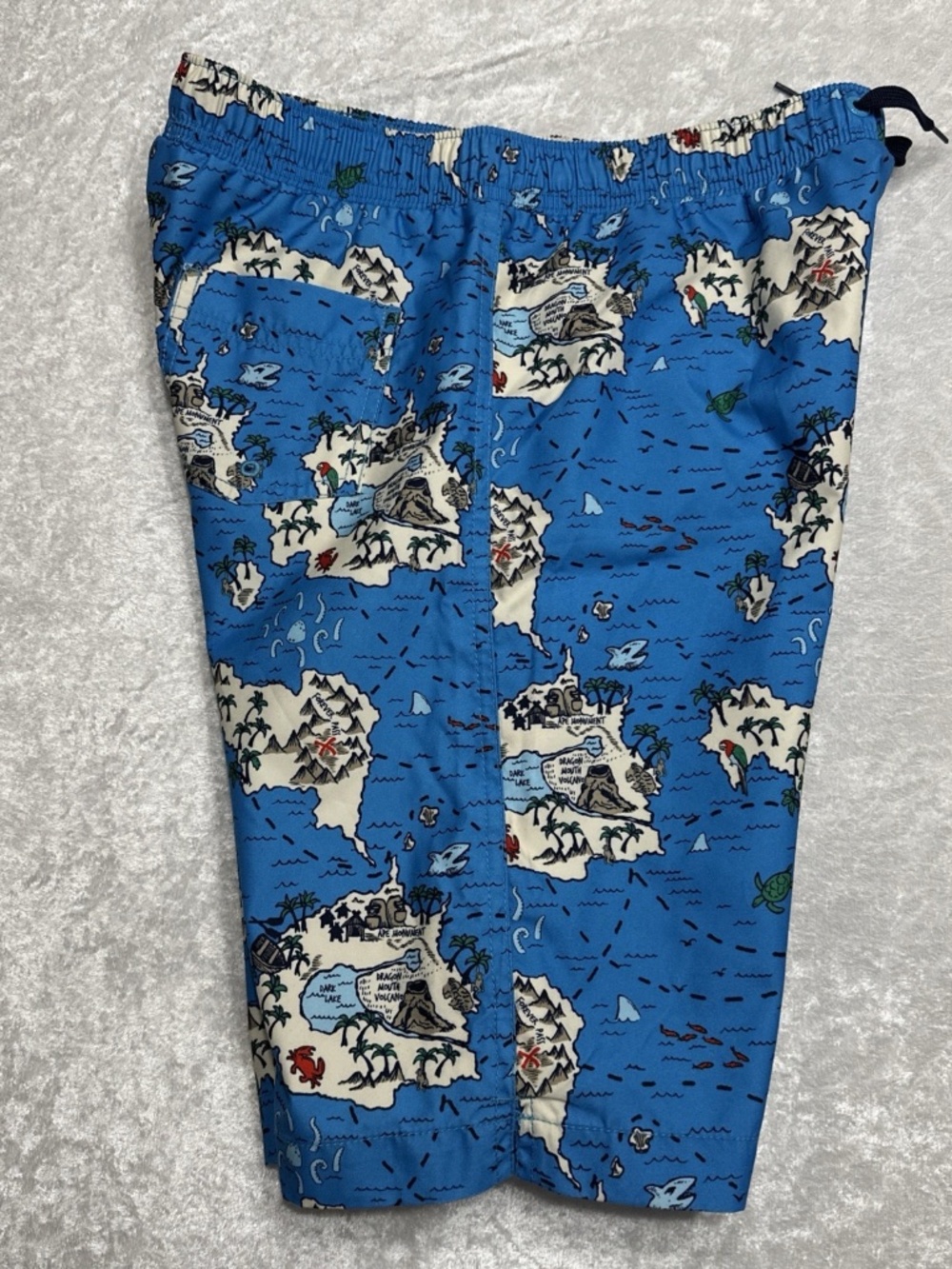 NEW Lands’ End Kids L 14-16 Boy Swimming Trunk Swim Short Island Mesh Lined NWOT